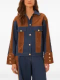FARM Rio corduroy-panel denim jacket - Blue