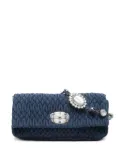 Miu Miu Pre-Owned 2010s matelassé denim shoulder bag - Blue