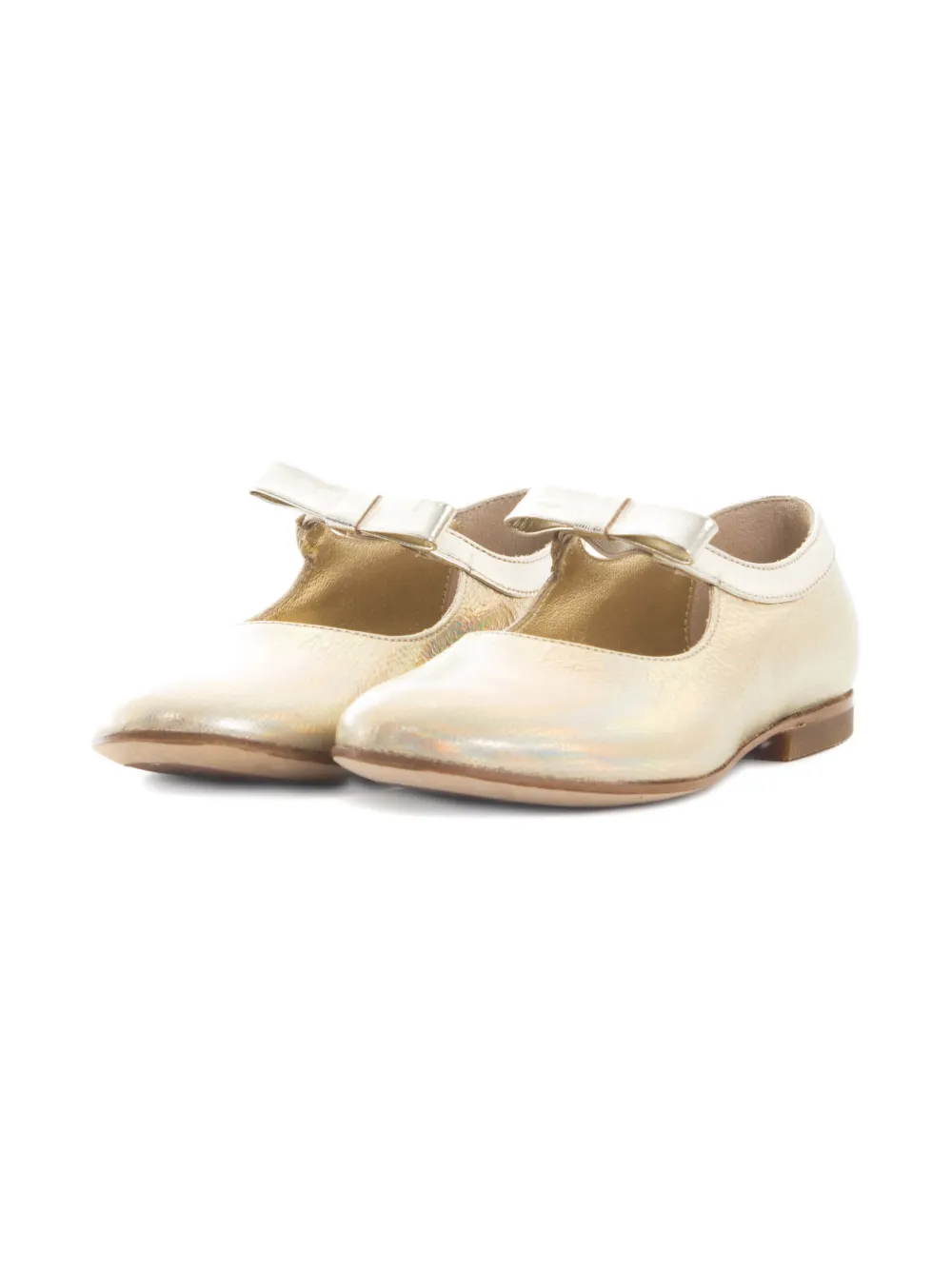 Gallucci Kids metallic ballet flats - Goud