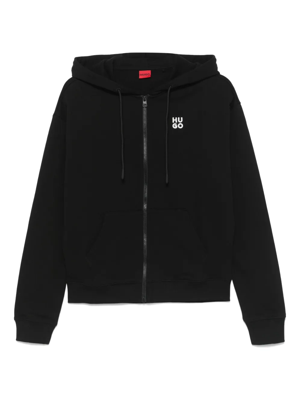 logo-embroidered cotton hoodie