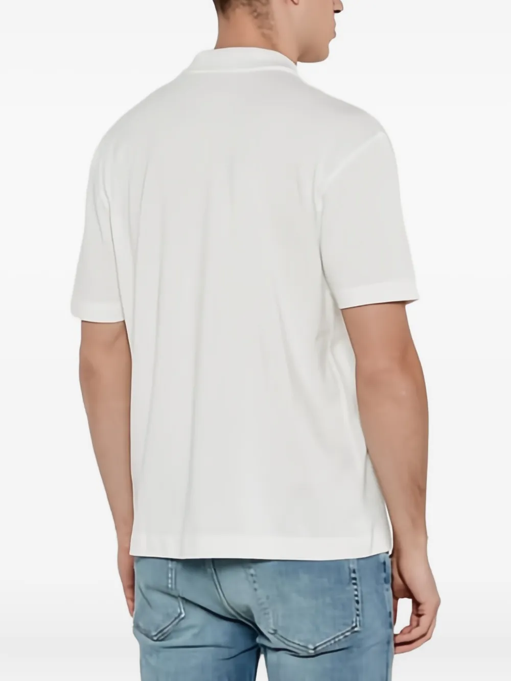 HUGO Poloshirt met geborduurd logo Wit