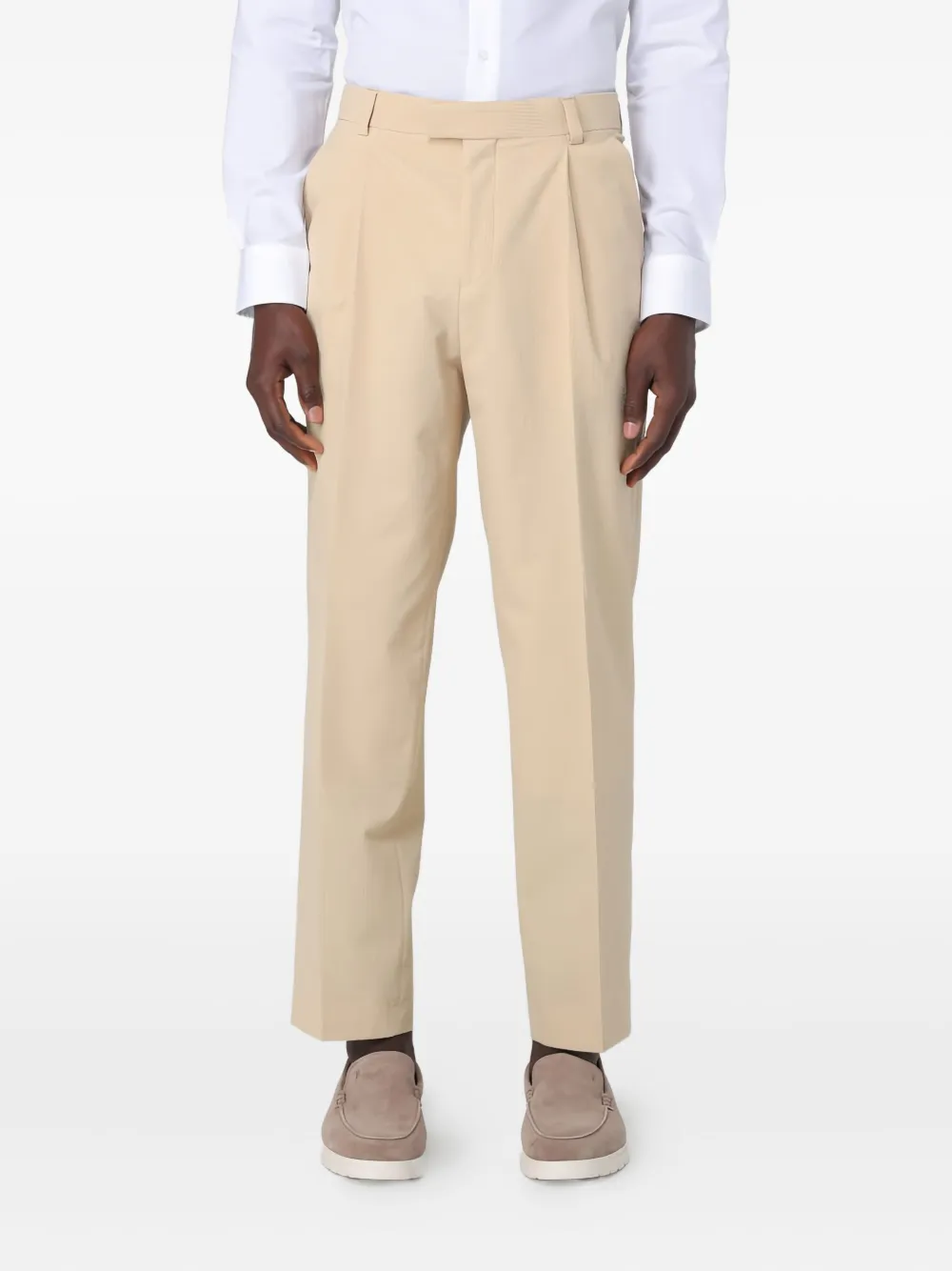 HUGO pleated-front trousers - Bruin
