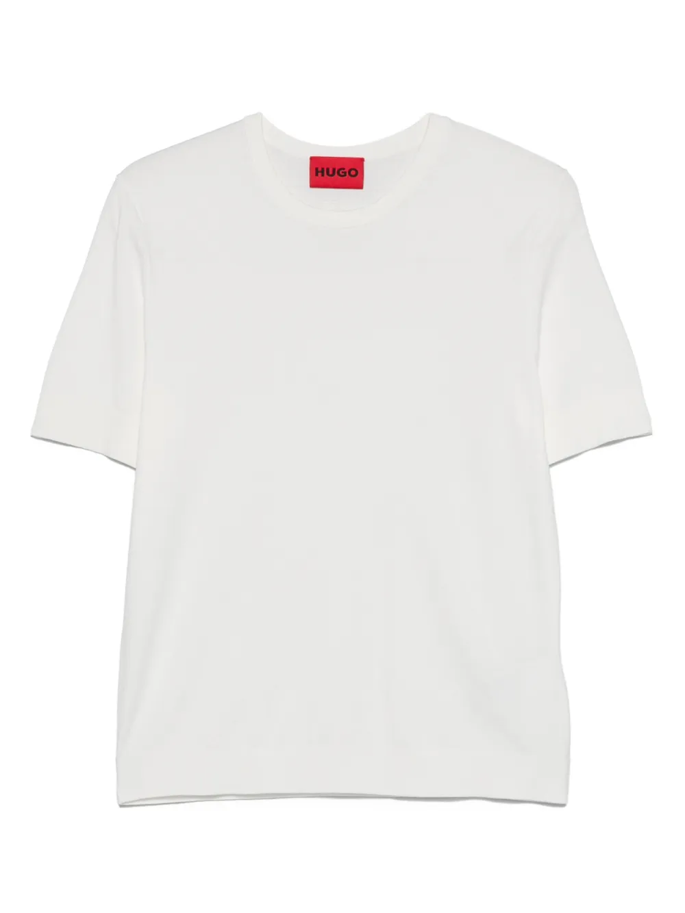 HUGO fine-knit T-shirt | White | Image 1