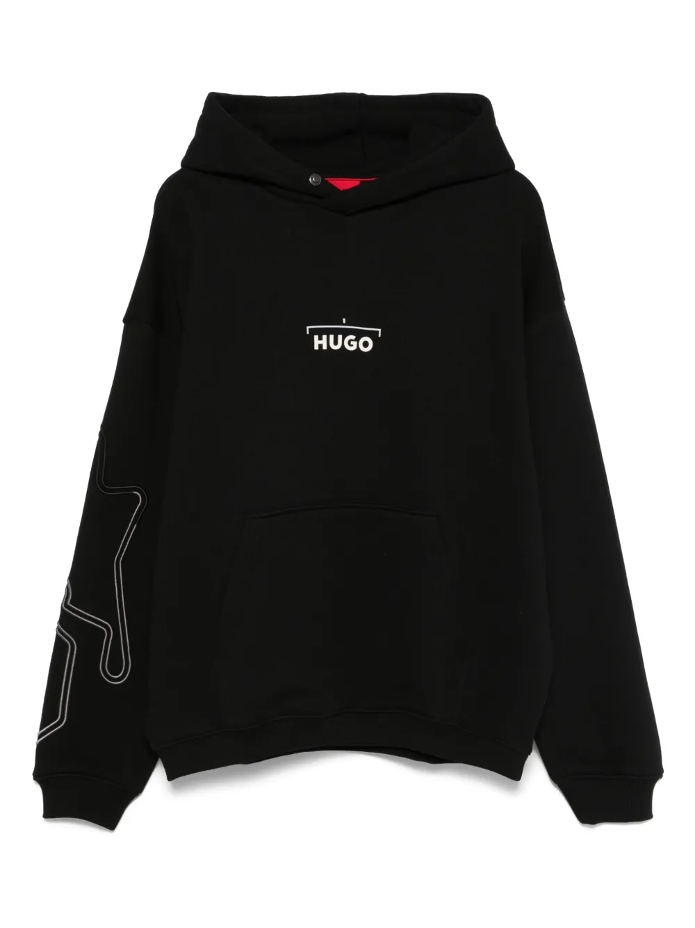 HUGO photograph-print hoodie | Schwarz | Image 1