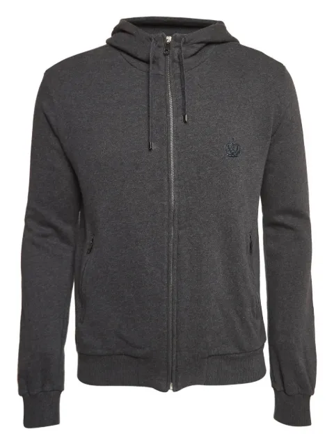 Dolce & Gabbana Pre-Owned crown embroidered zip hoodie