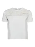 Miu Miu Pre-Owned lace-insert top - White