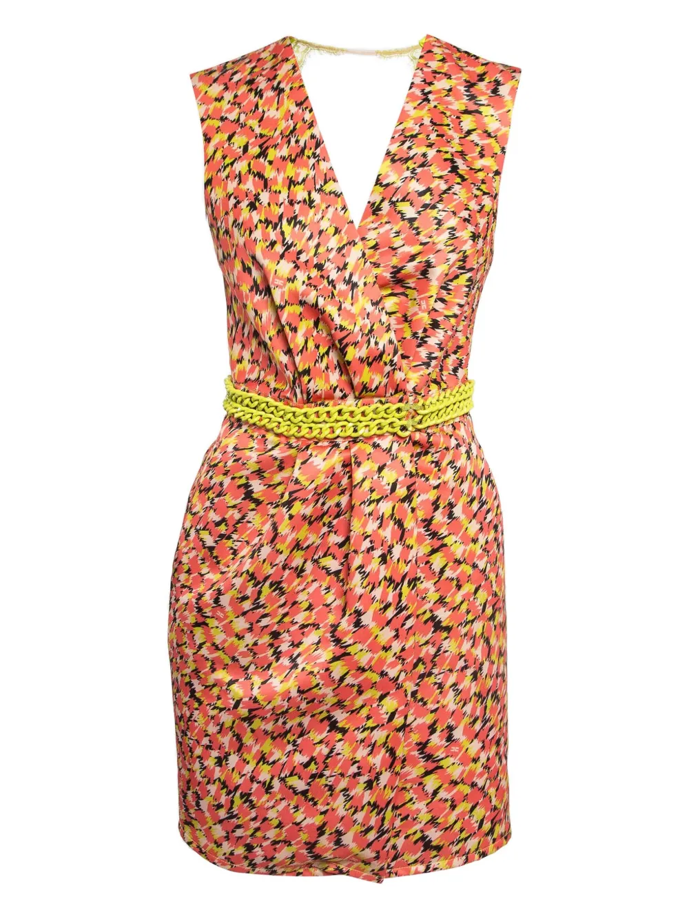 Elisabetta Franchi chain-belt mini dress - Arancione