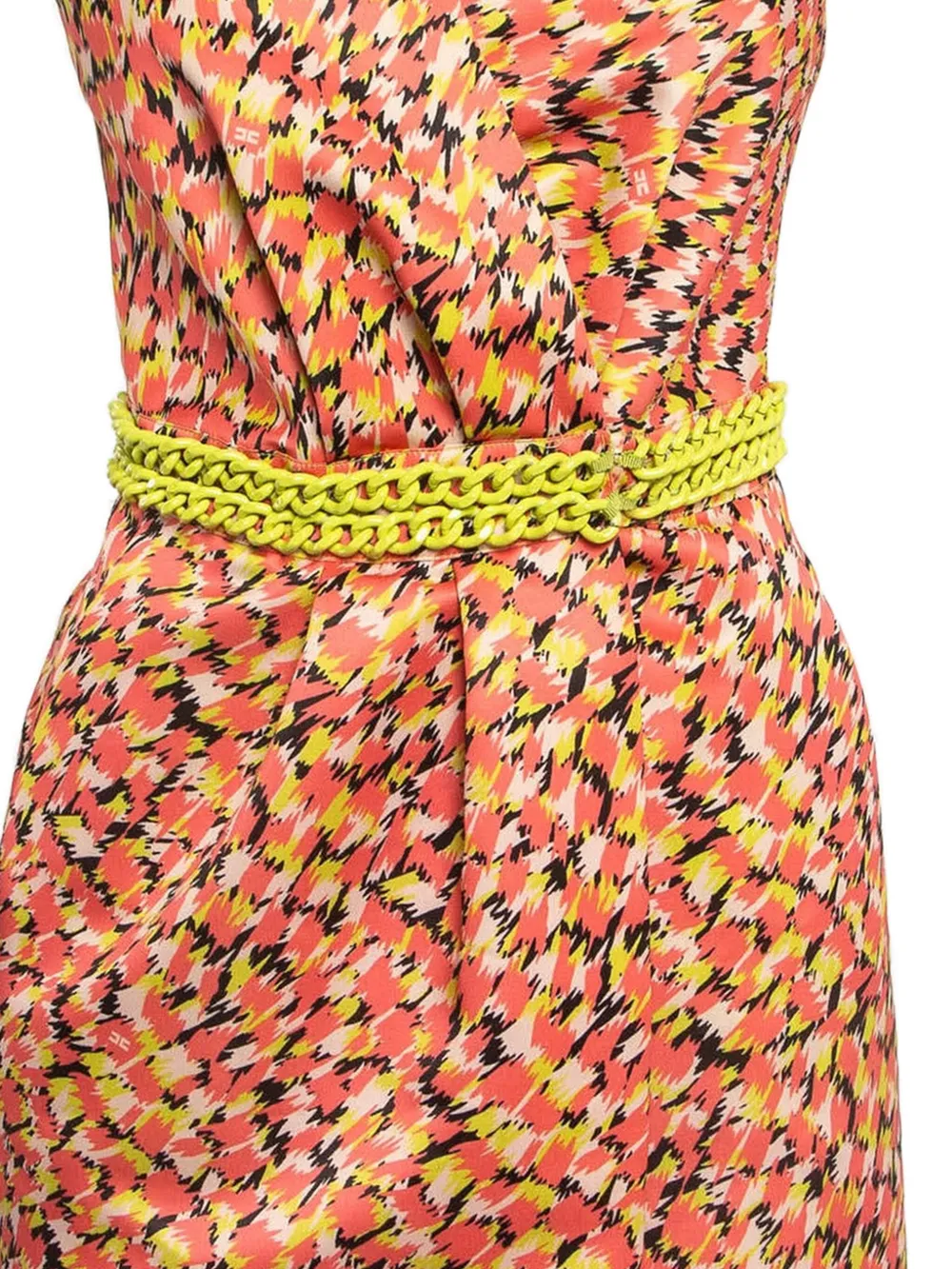 Elisabetta Franchi chain-belt mini dress - Oranje