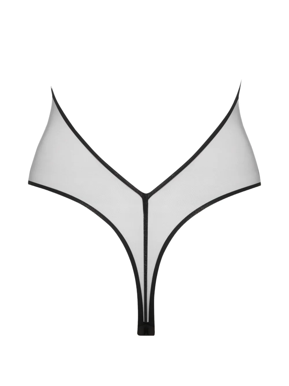Maison Close Minuit badpak met open rug Zwart