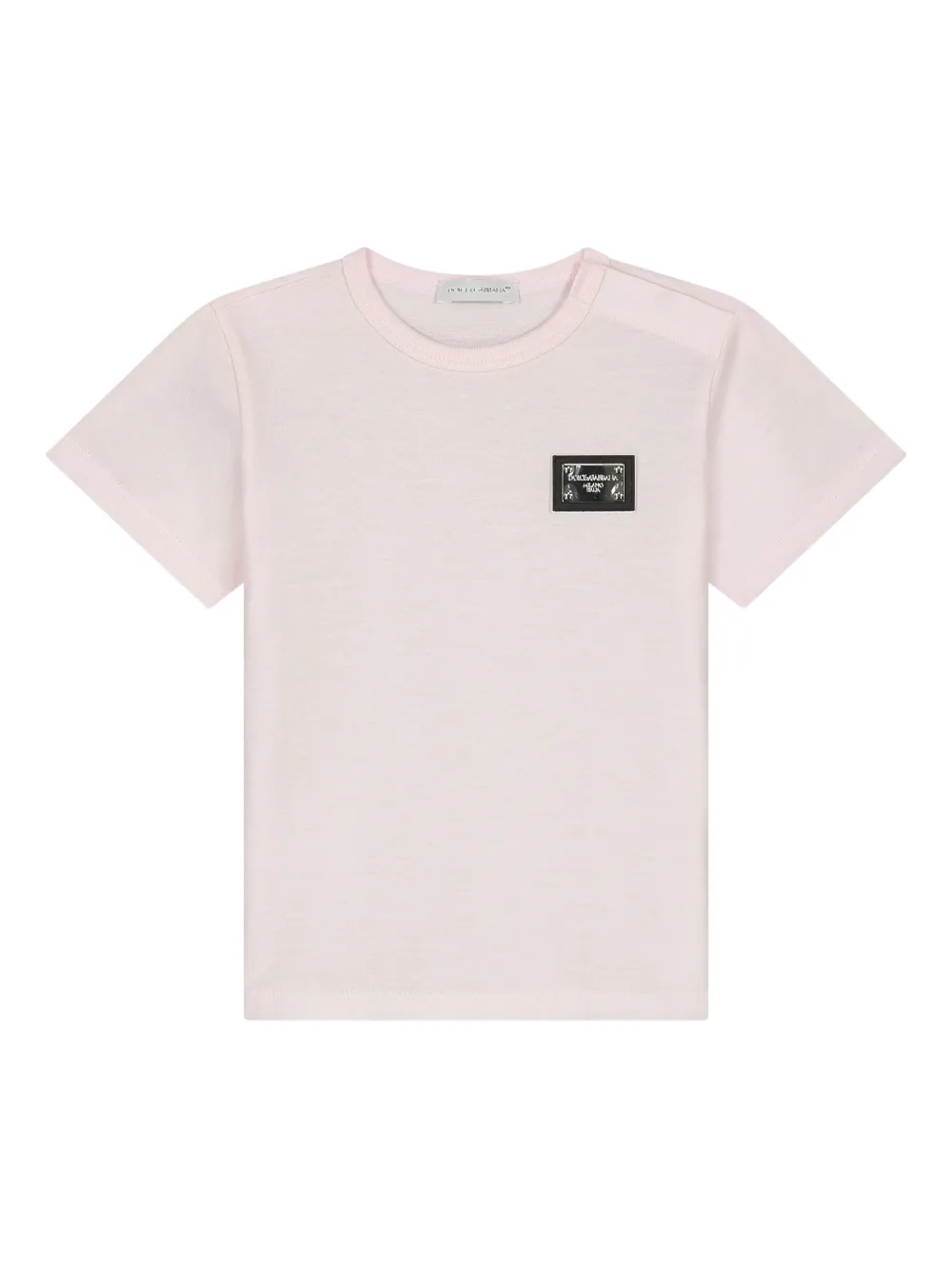 Dolce & Gabbana Kids logo-plaque T-shirt Beige