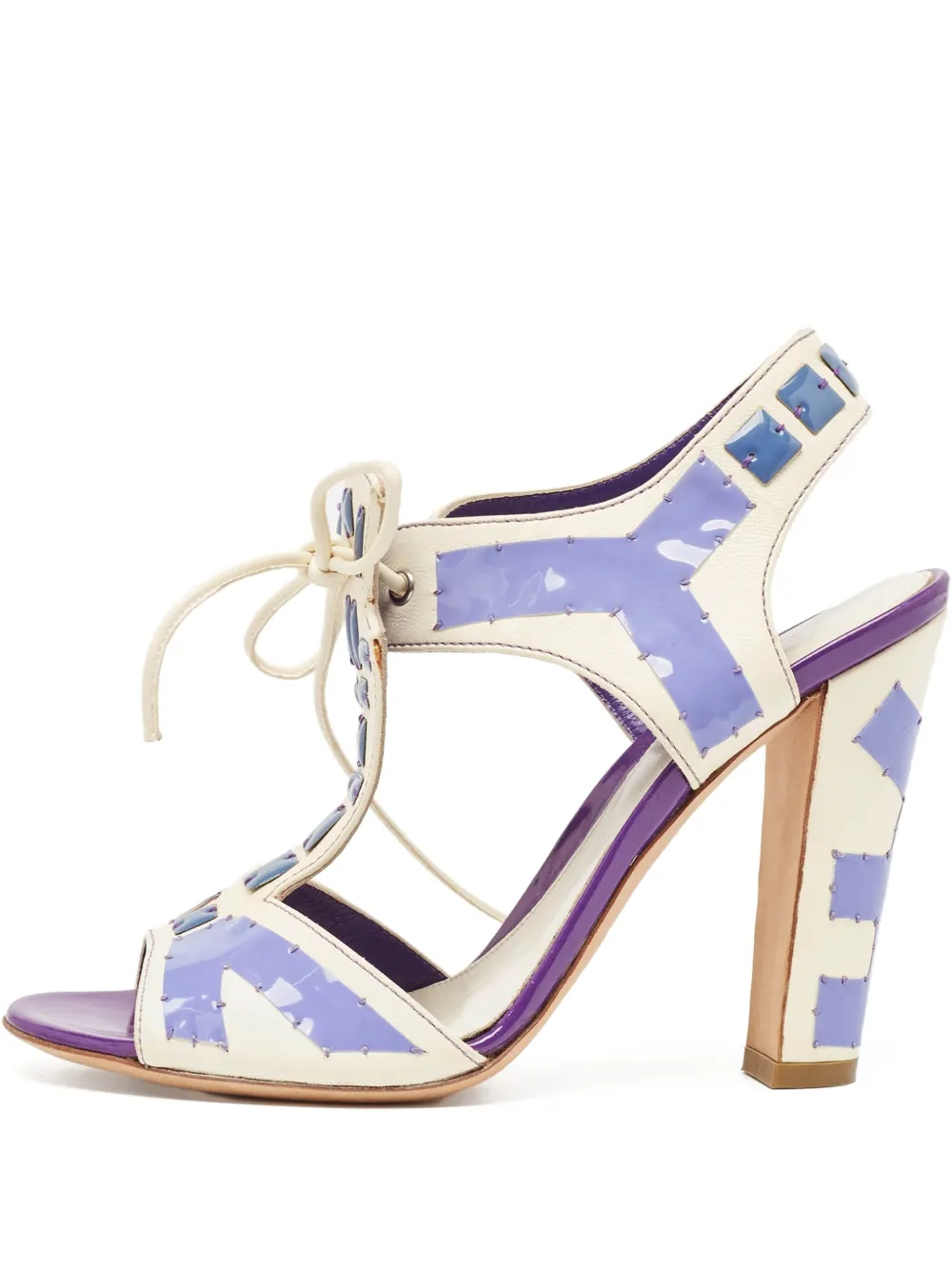 Sergio Rossi Vintage 105mm leather heeled sandals | White | Image 1