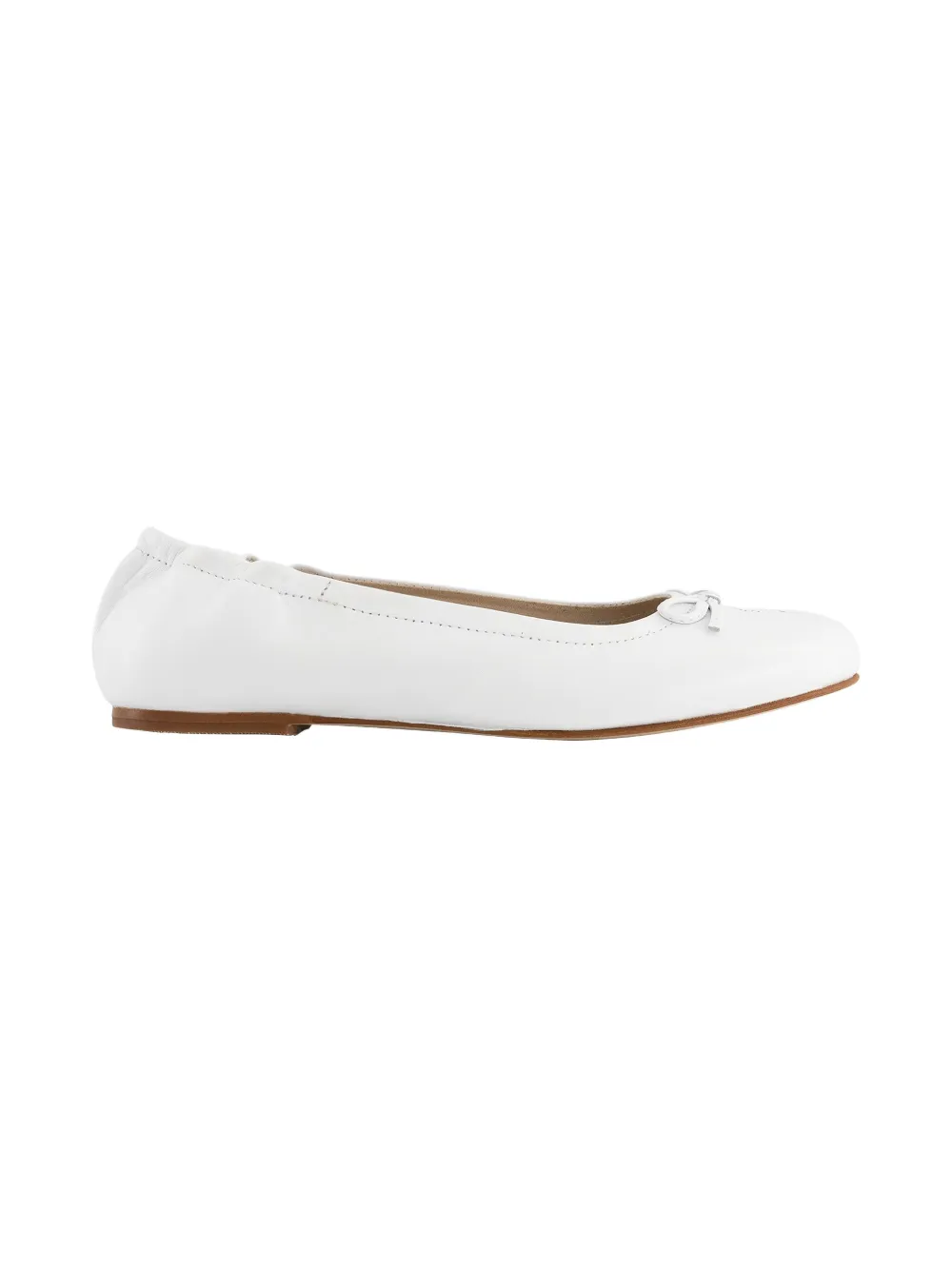 POLO RALPH LAUREN KIDS leather ballerina shoes - Wit