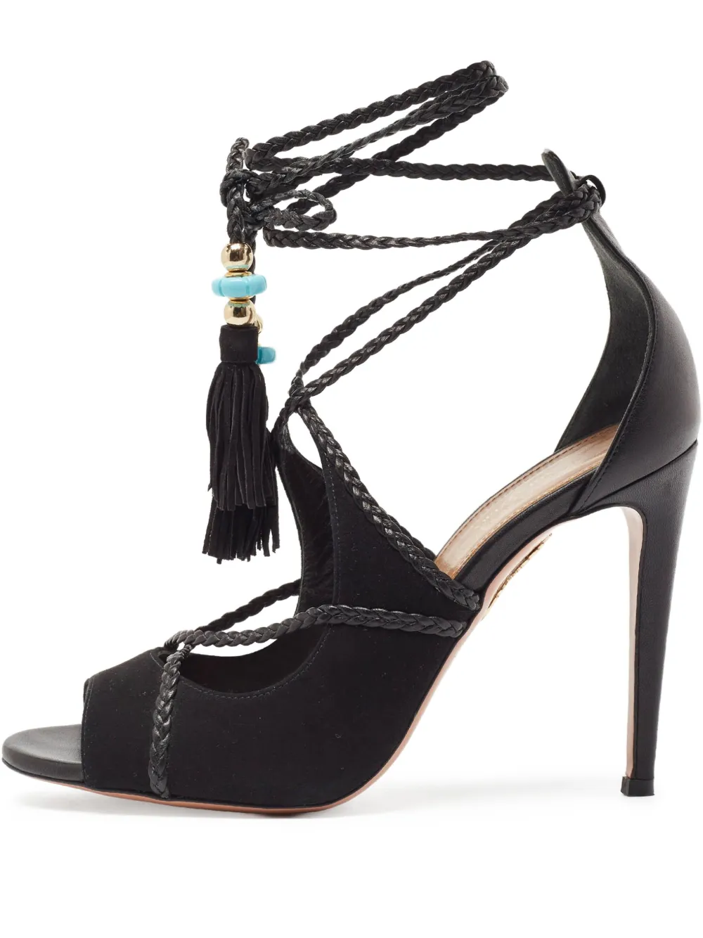 Aquazzura 110mm leather heeled sandals | Black | Image 1