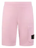 Stone Island Junior Compass-badge cotton shorts - Pink