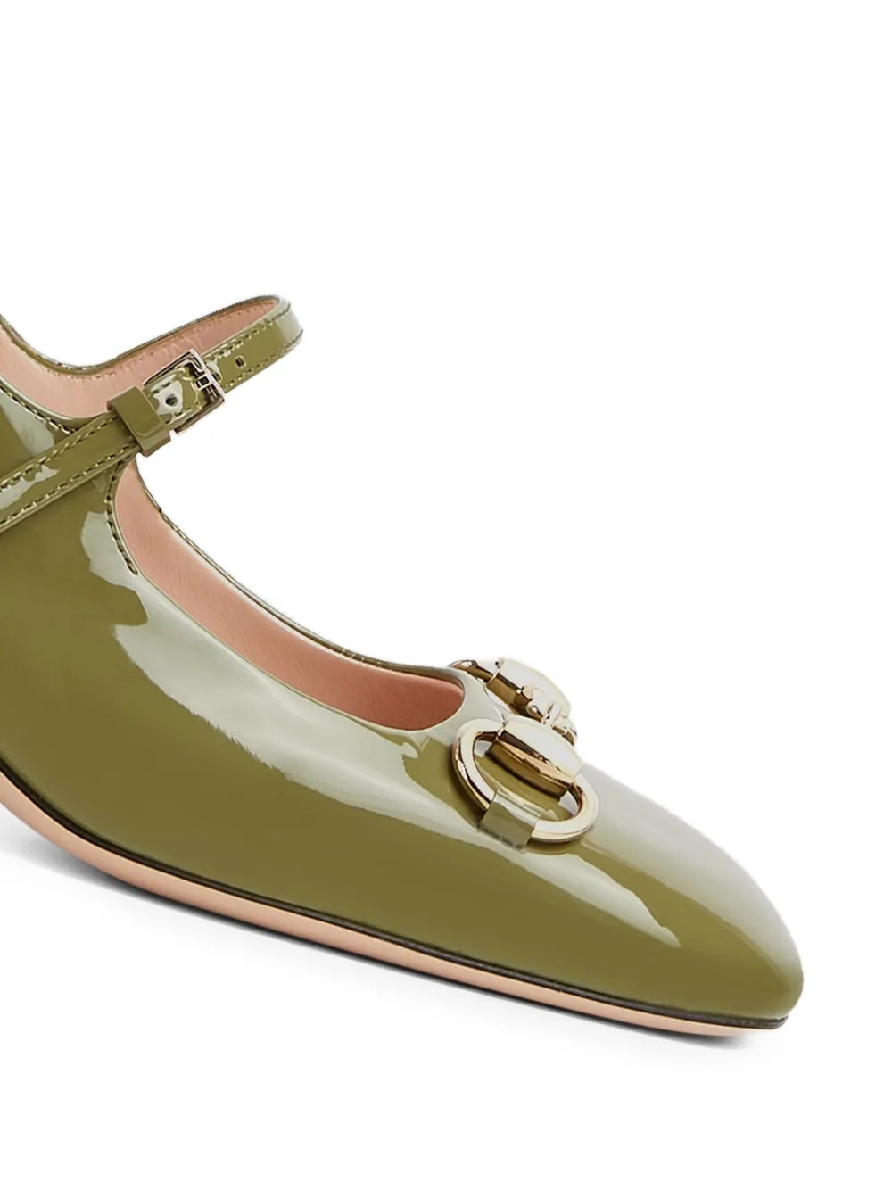Gucci 55mm Horsebit buckle-detail slingback pumps Green
