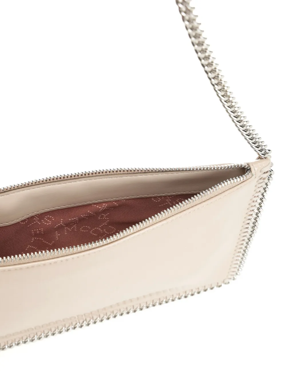 Stella McCartney Clutch met kettingdetail Beige