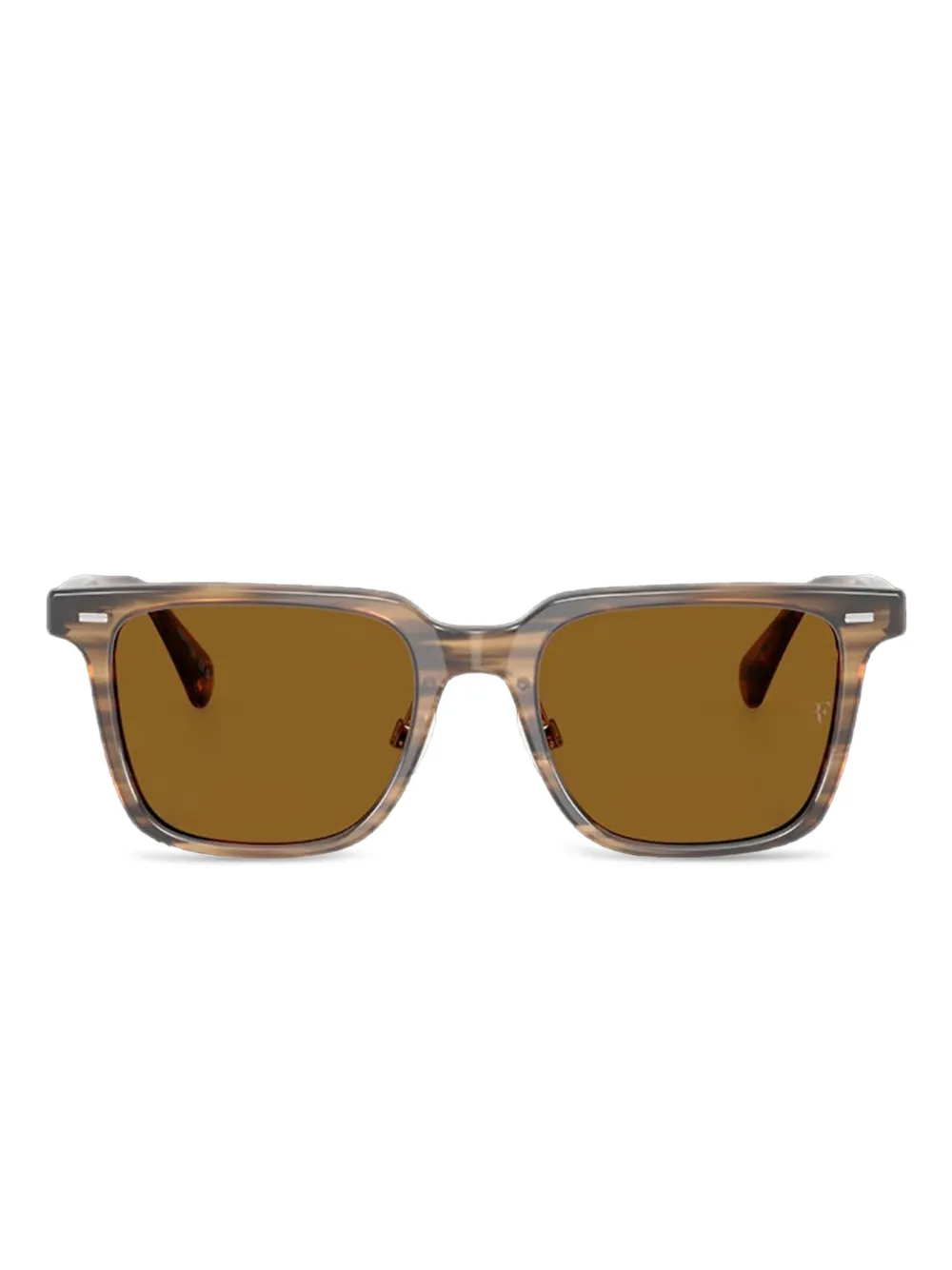 Oliver Peoples Zonnebril met vierkant montuur Groen