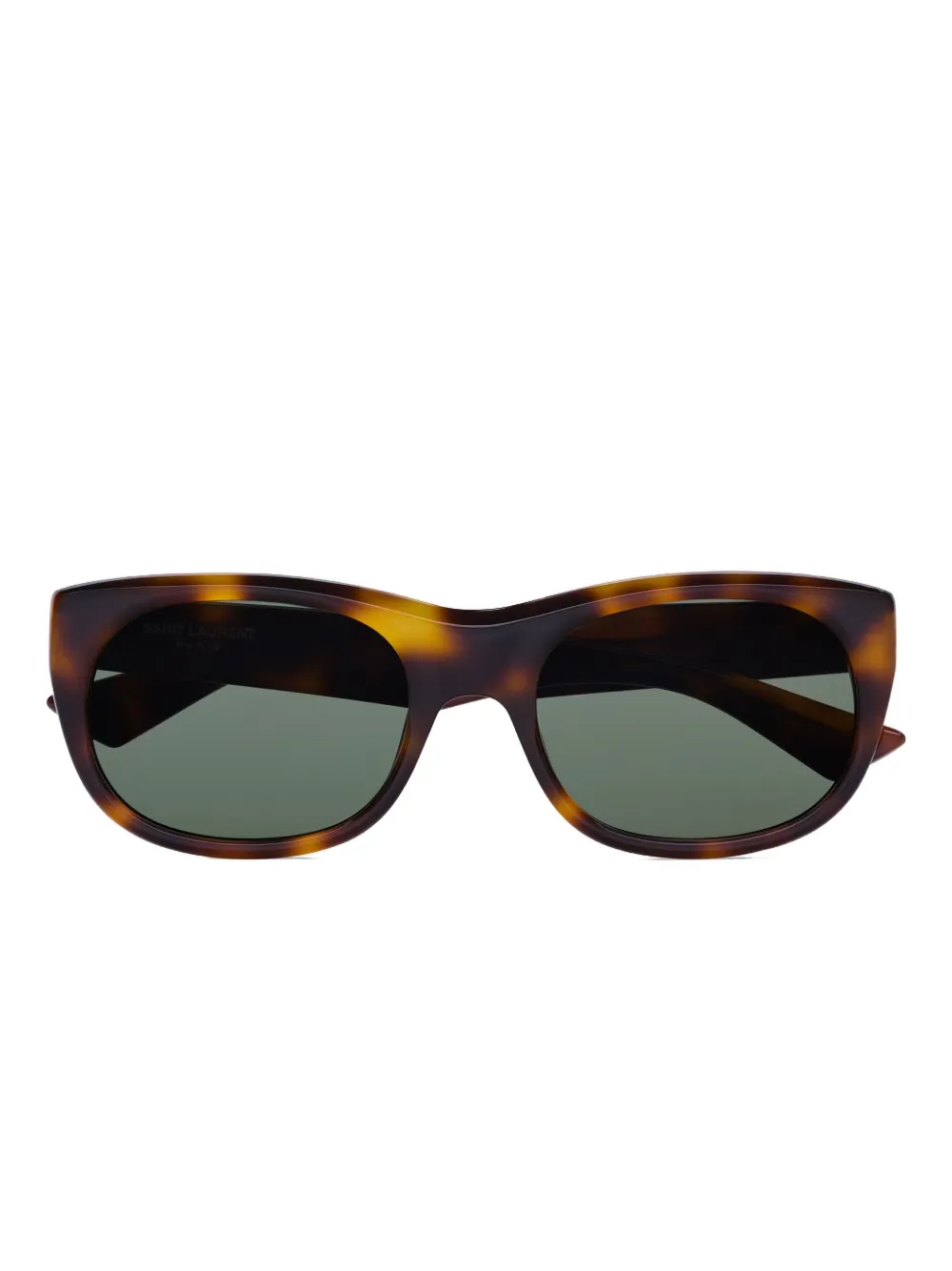 Saint Laurent Eyewear Zonnebril met rond montuur Bruin
