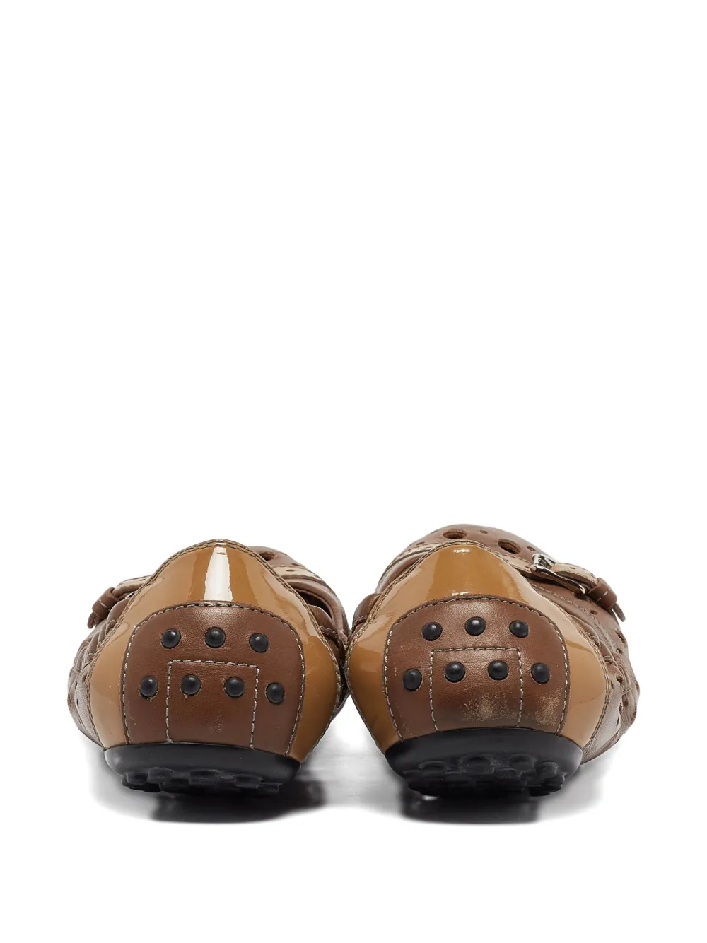 Tod's Vintage Pre-owned leren ballerina's - Bruin