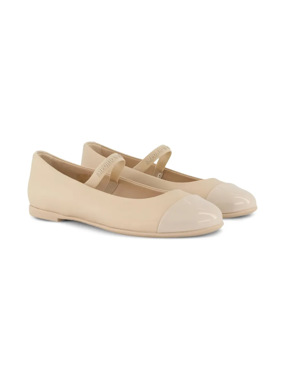 Emporio Armani Kids leather ballerina shoes | Teen Girl Shoes | Image 2