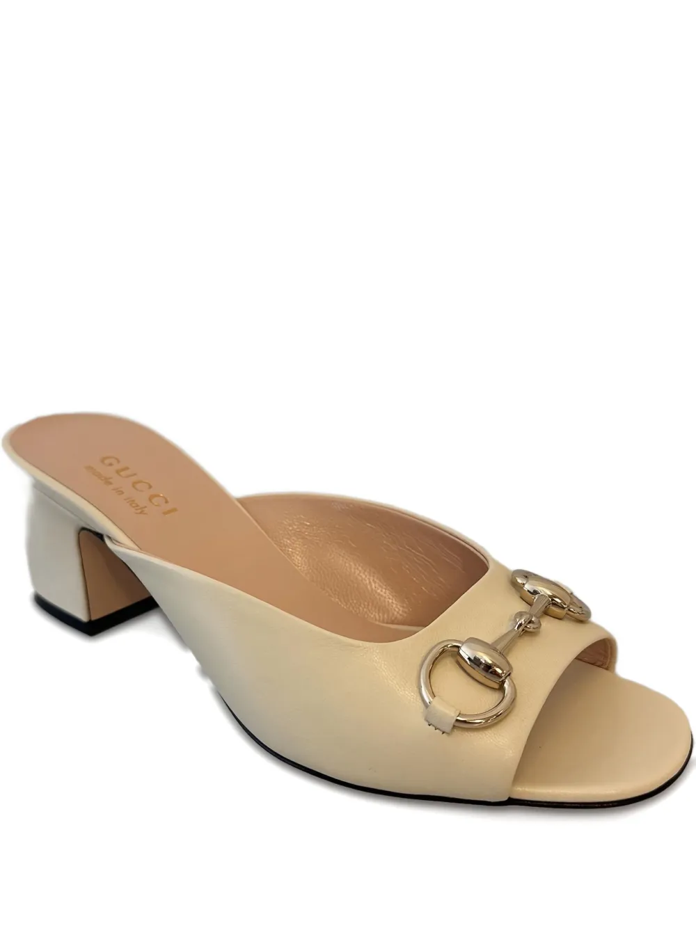 Gucci 55mm Lady Horsebit open-toe sandals Neutrals