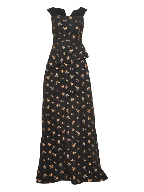 Roland Mouret floral-print maxi dress