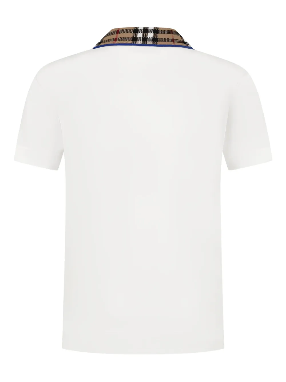 Burberry Kids Poloshirt met geruite kraag Wit