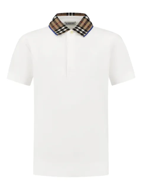 Burberry Kids checked-collar polo shirt 