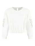 Monnalisa elasticated-hem sweatshirt - White