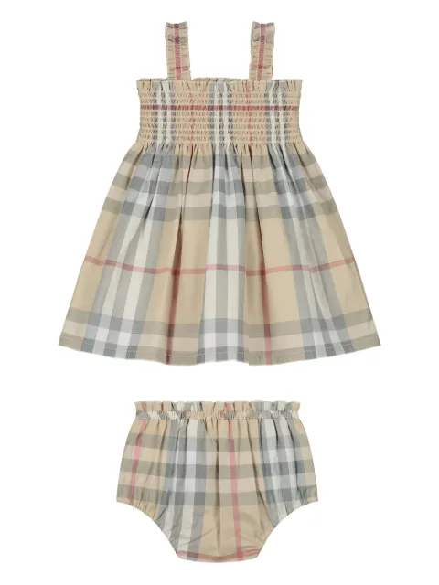 Burberry Kids checked cotton dress