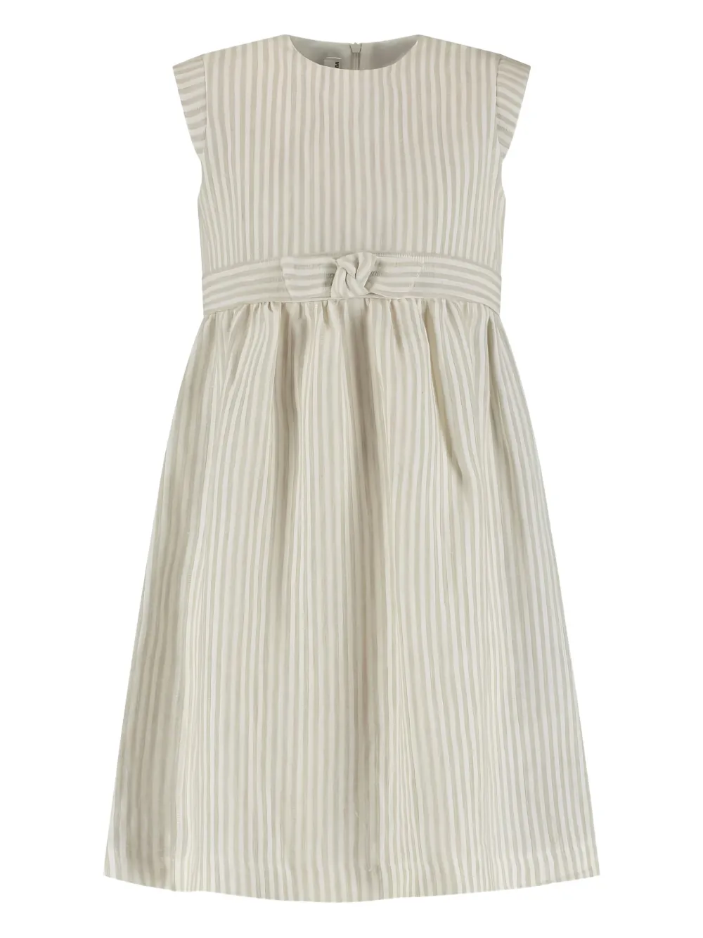 Il Gufo Gestreepte jurk Beige