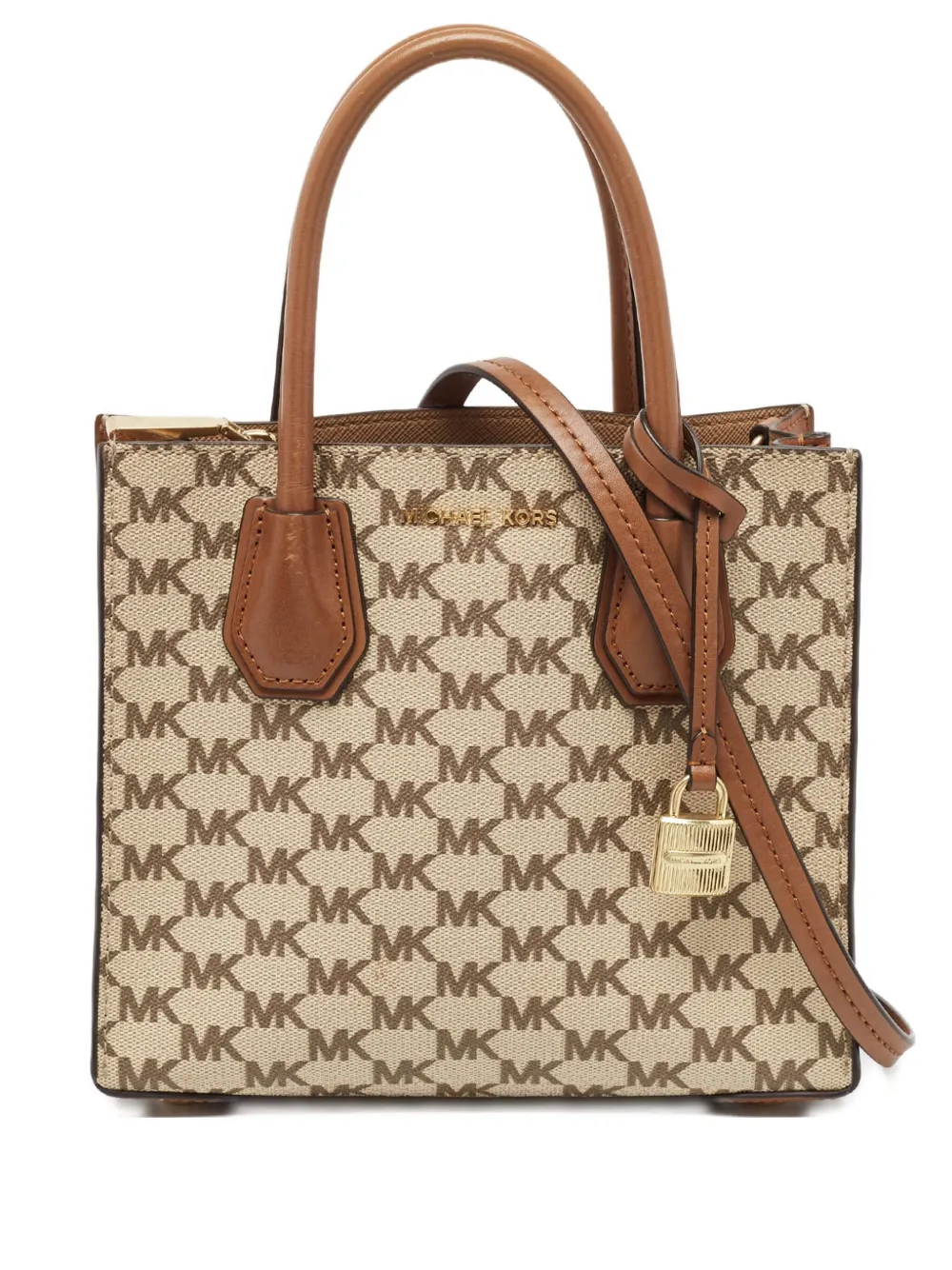 monogram-pattern tote bag