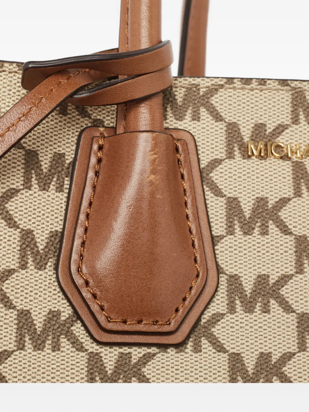 Pre-owned Michael Kors Vintage Monogram-pattern Tote Bag In Brown