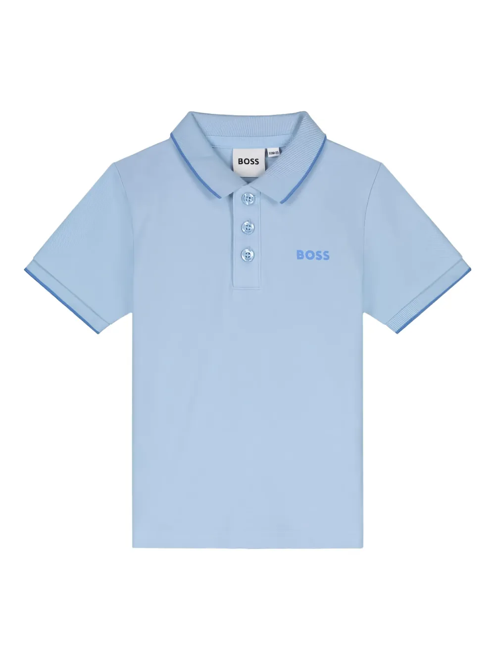 BOSS Kidswear Katoenen poloshirt Blauw