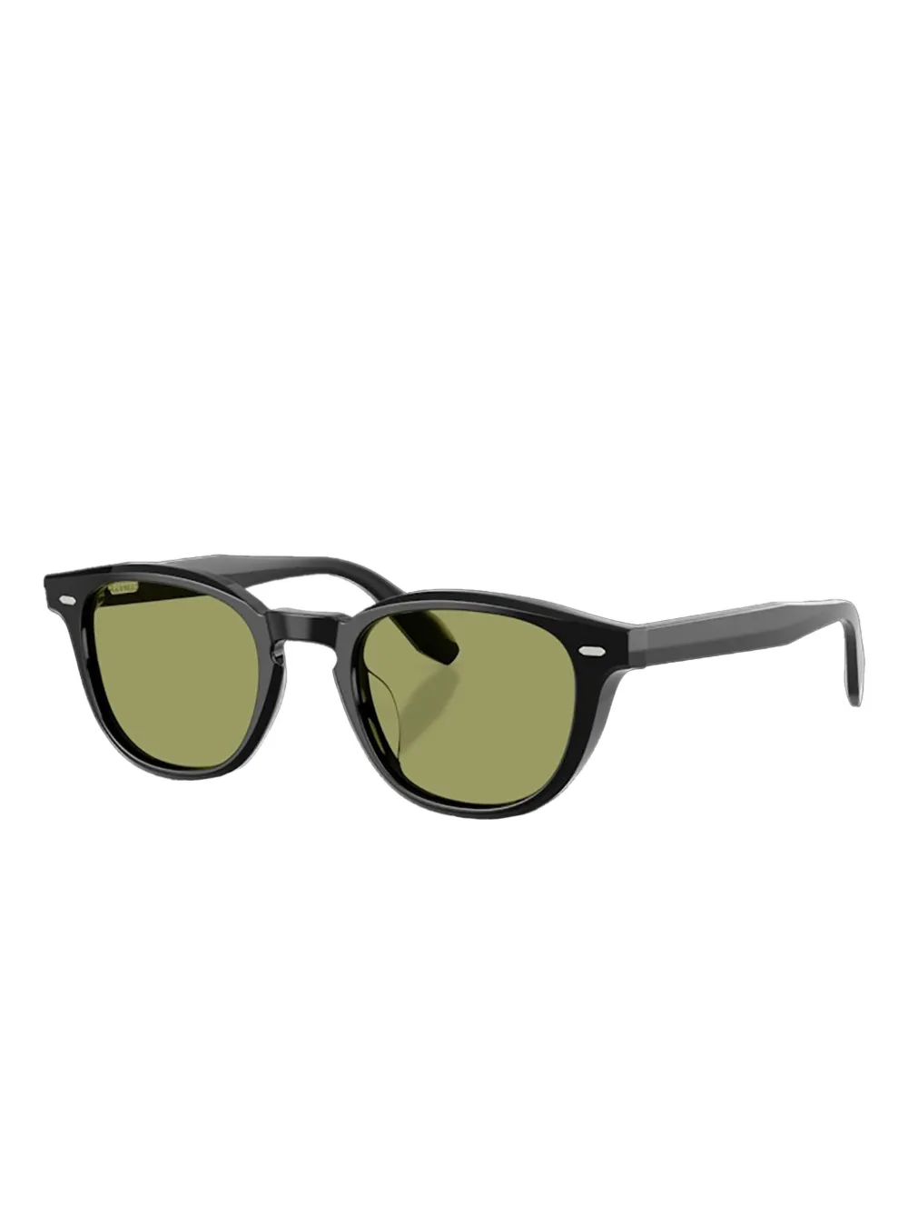 Oliver Peoples N.09 Sun zonnebril met rond montuur Zwart