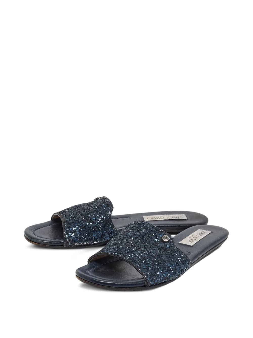 Jimmy Choo Pre-Owned Platte leren sandalen - Blauw