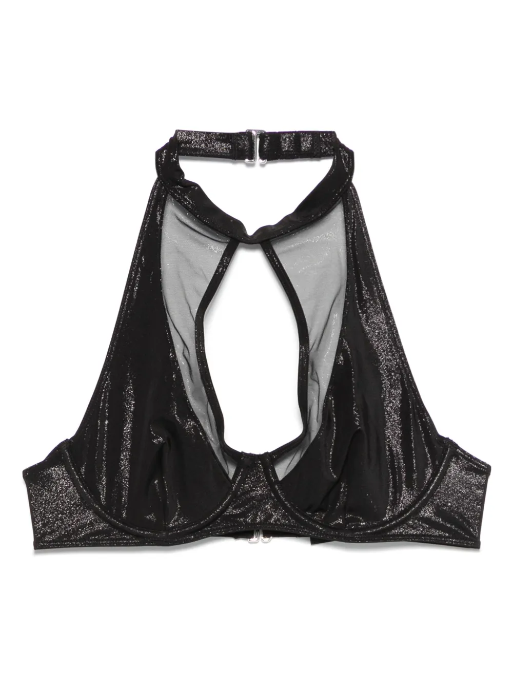 Maison Close Mini Foulard ビキニトップ - ブラック Maison Close Mini Foulard ビキニトップ - ブラック