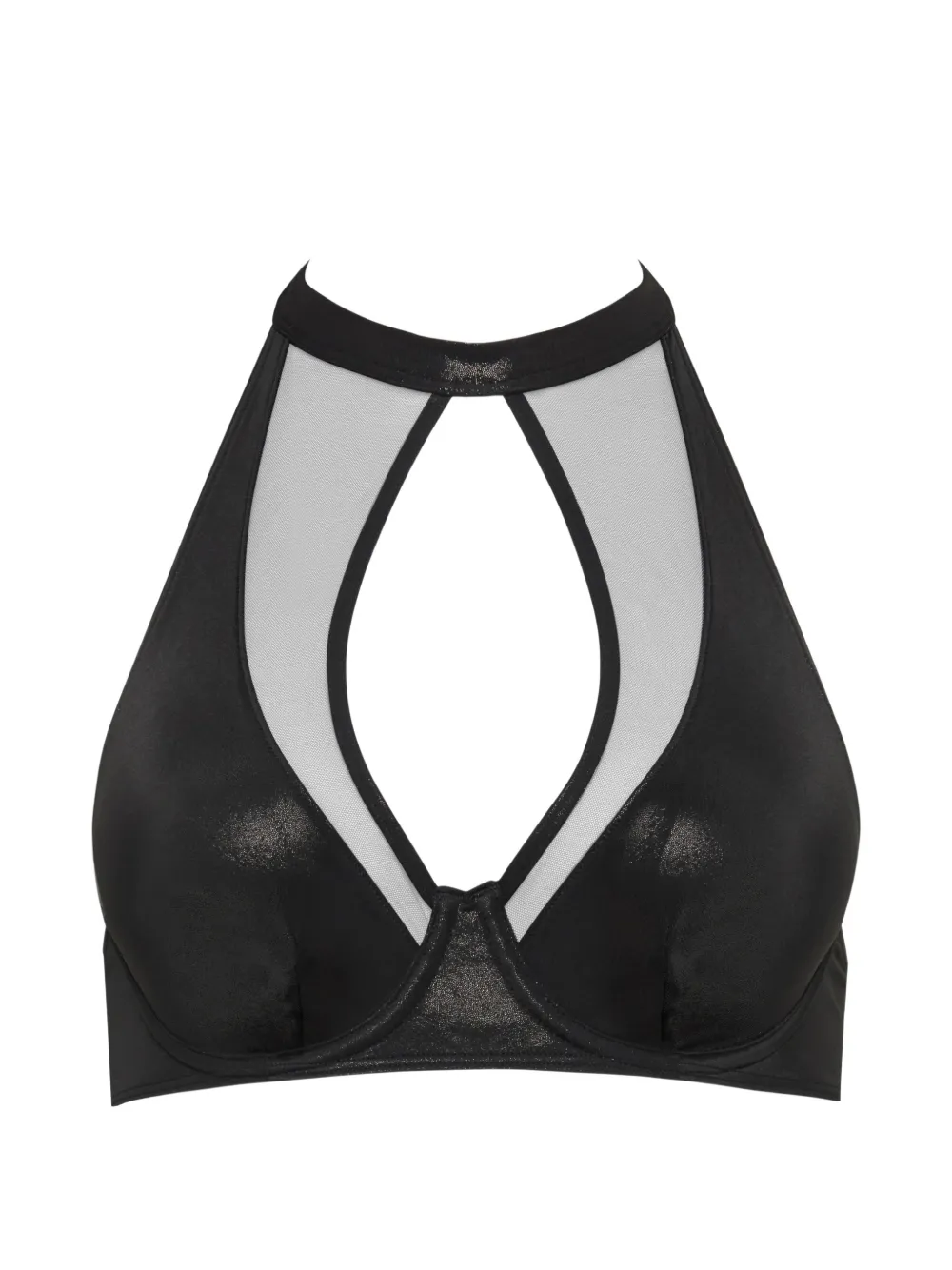 Maison Close Minuit Foulard bikini top - Nero