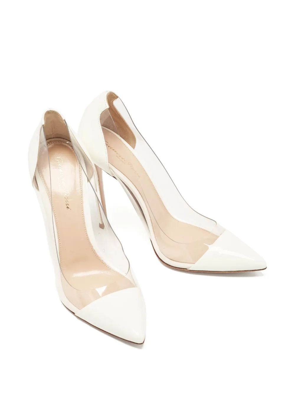 Gianvito Rossi Pre-owned 120 mm pumps met doorzichtig vlak - Wit