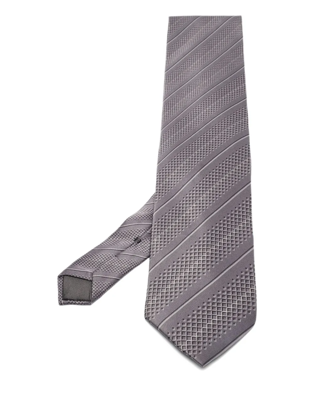 Lanvin Pre-Owned Cravatta in seta a fantasia - Grigio