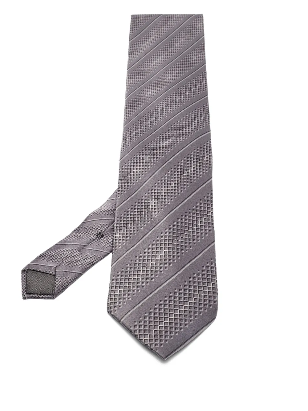 patterned silk tie
