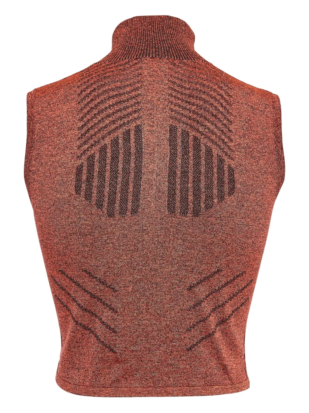geometric-pattern knitted top