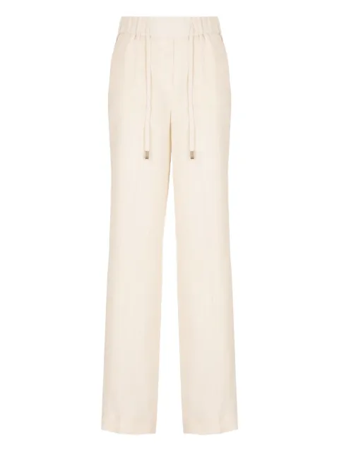 Peserico pantalones anchos con tiro alto