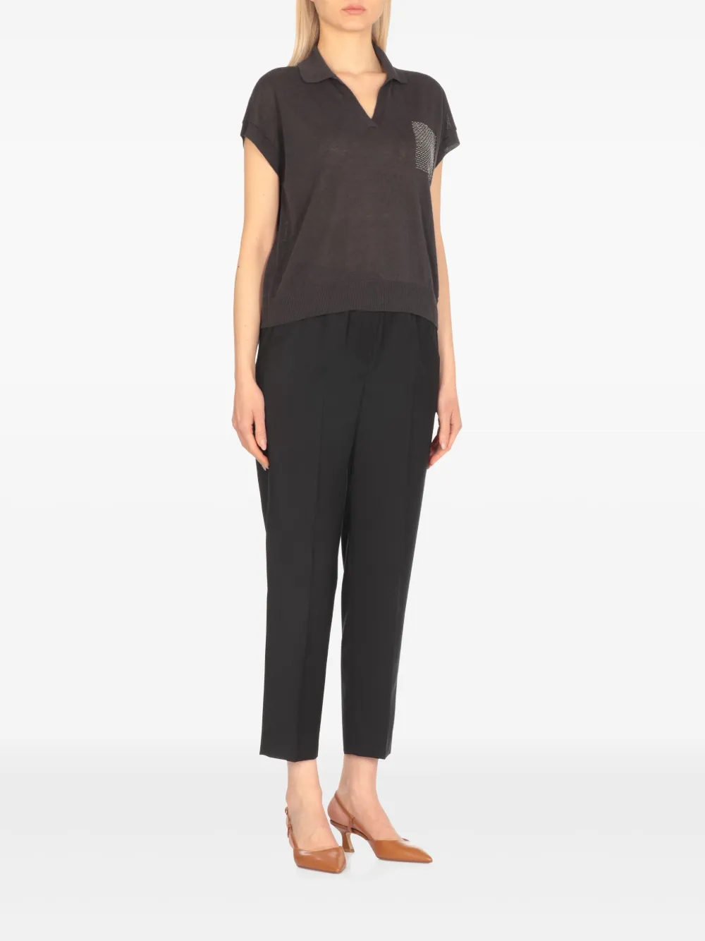 Shop Peserico Chain-link Pocket T-shirt