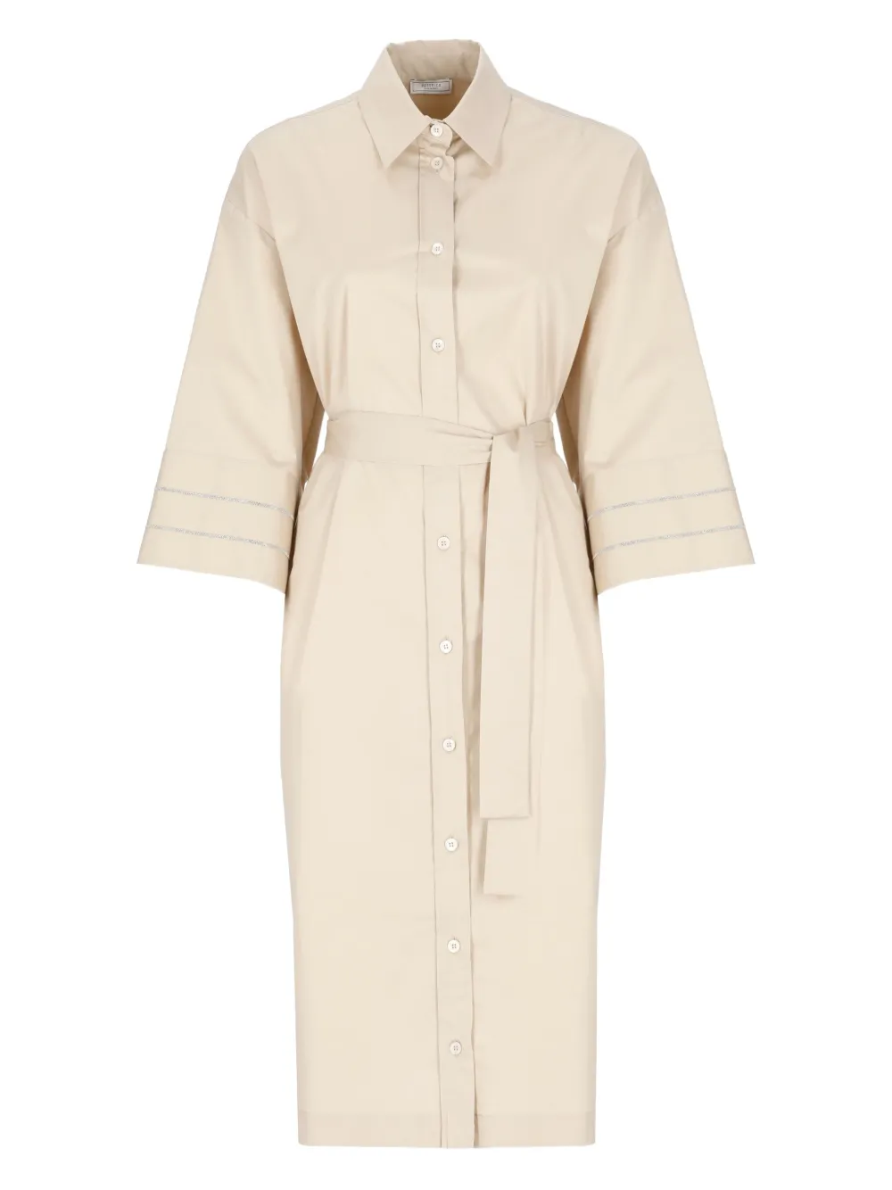 Shop Peserico Bead-detail Midi Dress