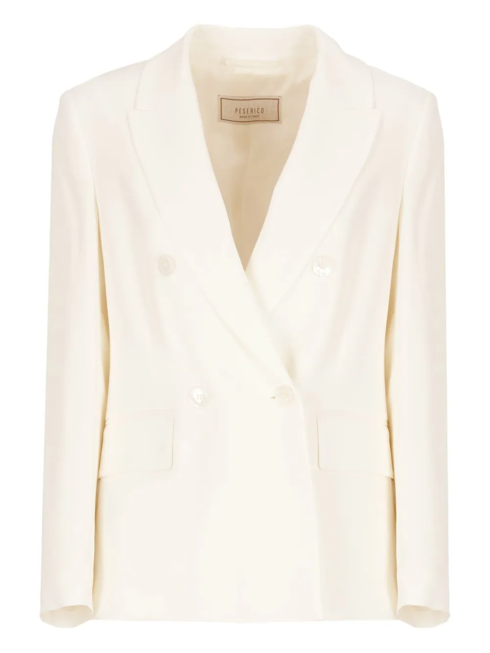 Peserico Blazer met dubbele rij knopen Wit