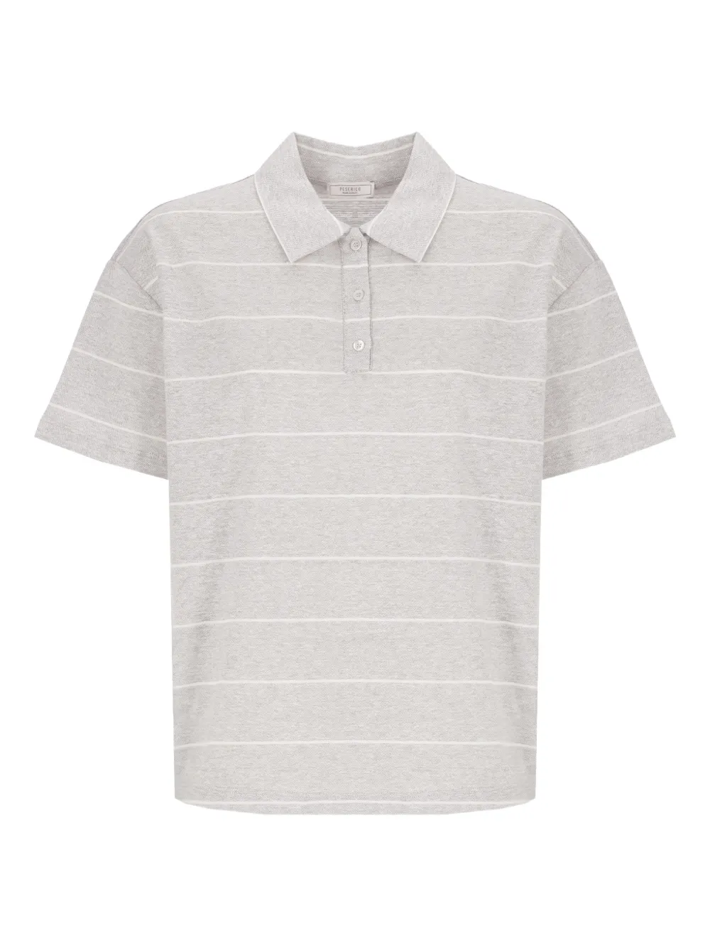 Peserico playera tipo polo con rayas estampadas | gris | Image 1