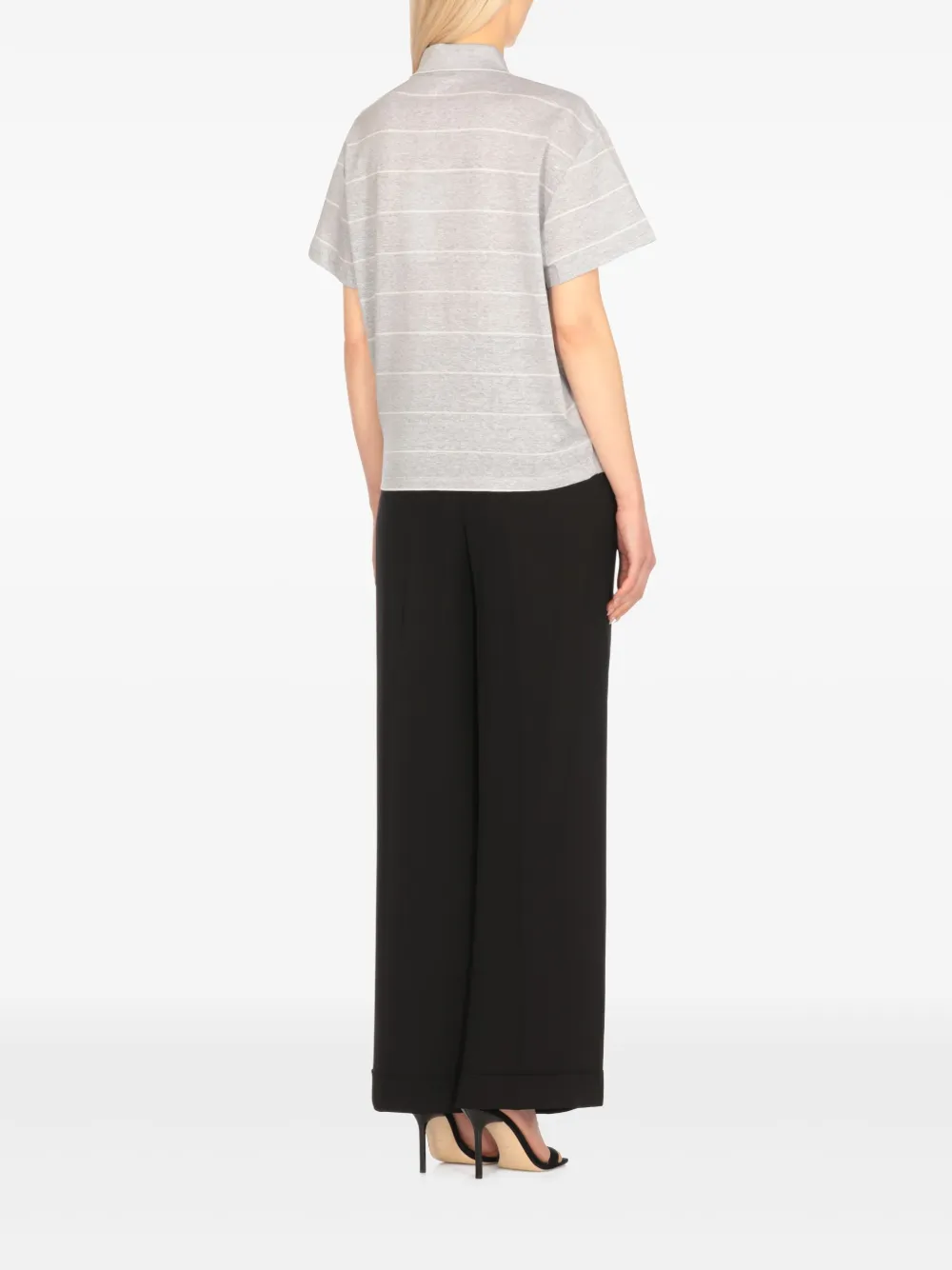 Shop Peserico Striped Polo Shirt