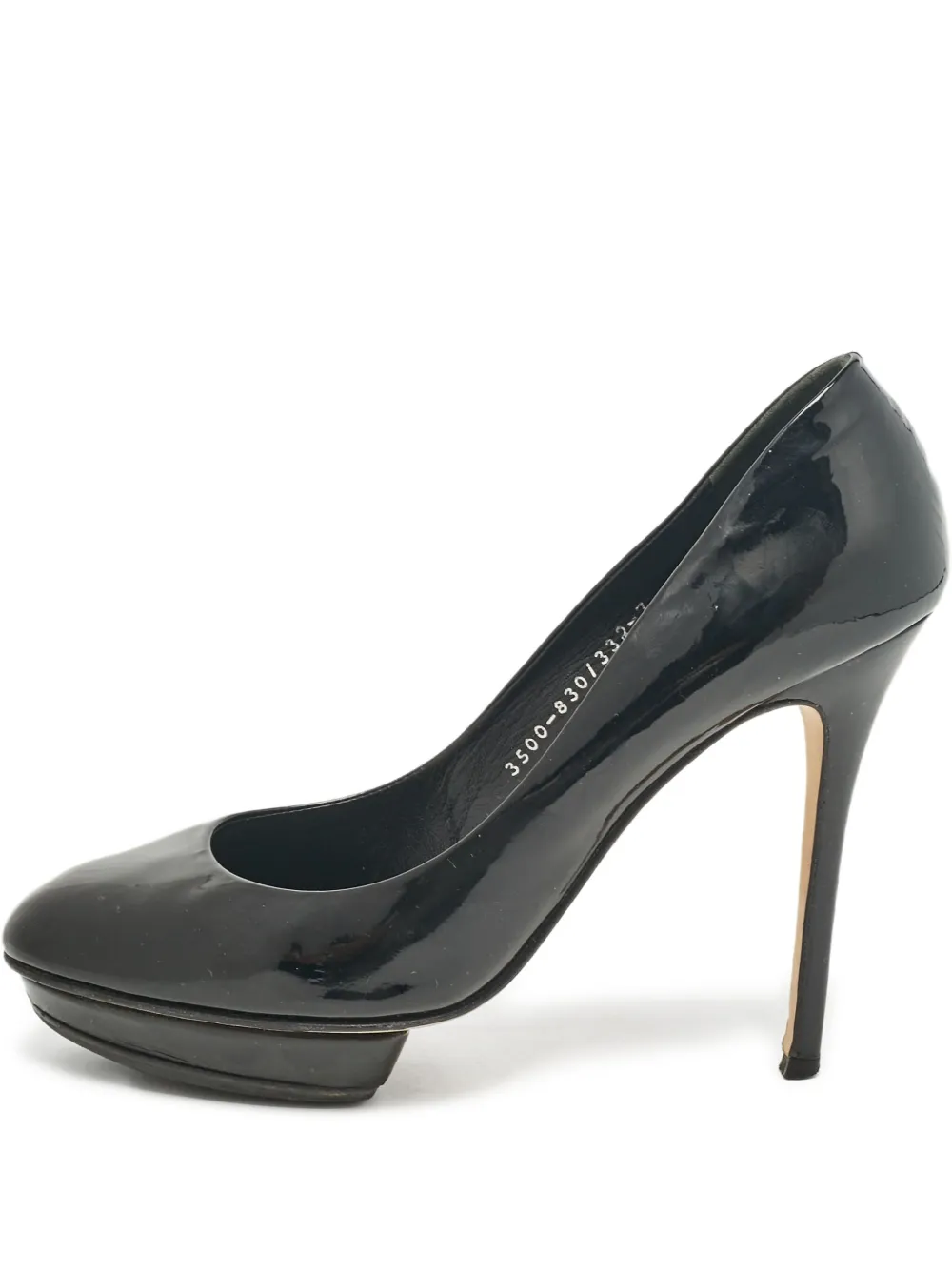 Gina pre-owned 120mm platform stiletto pumps | Black | Image 1