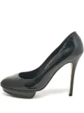 Gina pre-owned 120mm platform stiletto pumps - Black
